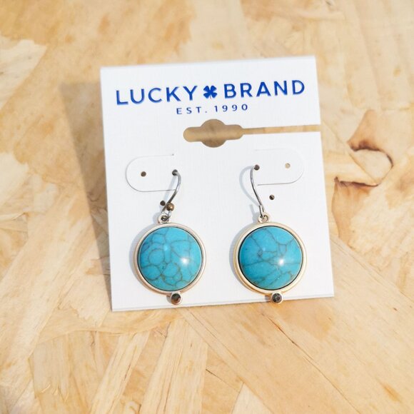 Lucky Brand Turquoise Earrings Boho Chic Style Trendy Jewelry for Women - Picture 1 of 3